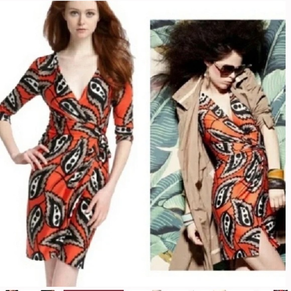 Diane Von Furstenberg DVF Silk Ervin Wrap Tunic Dress - Picture 9 of 9